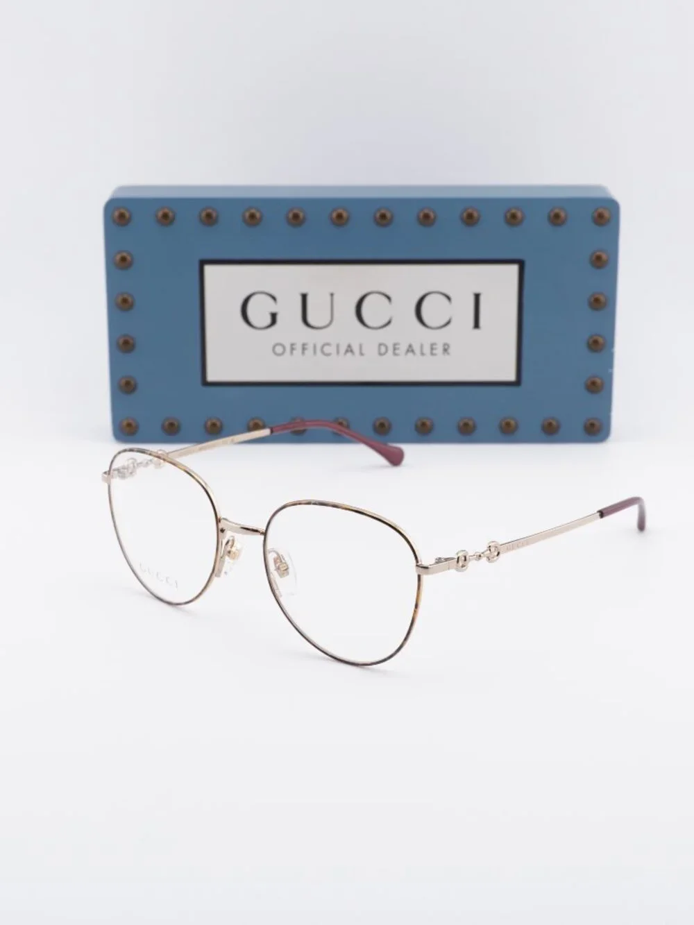 Gucci GG0880O 002 Square Eyeglasses - Havana/Gold 51mm